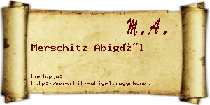 Merschitz Abigél névjegykártya